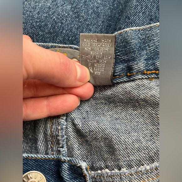 Vintage The Limited Cut-Off Pleated High Rise Blue Jean Shorts with Back Yoke - Picture 16 of 16